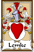 German Coat of Arms Wappen Bookplate  for Lemke