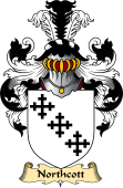 English Coat of Arms (v.23) for the family Northcote or Northcott