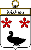 French Coat of Arms Badge for Mahieu