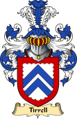 English Coat of Arms (v.23) for the family Tirrell or Tyrell