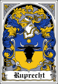 German Wappen Coat of Arms Bookplate for Ruprecht