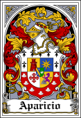 Spanish Coat of Arms Bookplate for Aparicio