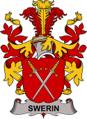 Coat of arms used by the Danish family Swerin