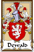 German Coat of Arms Wappen Bookplate  for Dewald