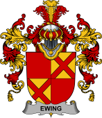 Irish Family Coat of Arms (v.25b) Ewing