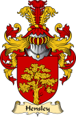 English Coat of Arms (v.23) for the family Hensley