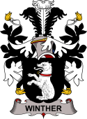 Coat of arms used by the Danish family Winther or Winter