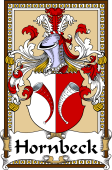 German Coat of Arms Wappen Bookplate  for Hornbeck
