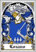 Spanish Coat of Arms Bookplate for Lozano