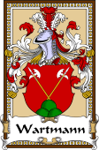 German Coat of Arms Wappen Bookplate  for Wartmann
