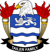 Coat of arms used by the Tailer family in the United States of America