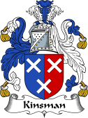 English Coat of Arms for the family Kinsman