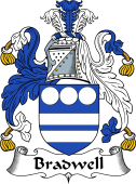 English Coat of Arms for the family Bradwell