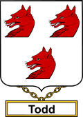 English Coat of Arms Shield Badge for Todd