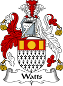English Coat of Arms for the family Watts