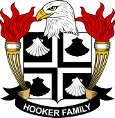 Coat of arms used by the Hooker family in the United States of America