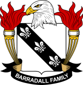 Coat of arms used by the Barradall family in the United States of America