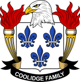 Coat of arms used by the Coolidge family in the United States of America