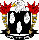 Coat of arms used by the Hanchett family in the United States of America