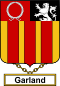 English Coat of Arms Shield Badge for Garland