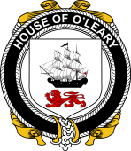 Irish Coat of Arms Badge for the O'LEARY family