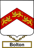English Coat of Arms Shield Badge for Bolton