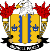 Coat of arms used by the Merrill family in the United States of America