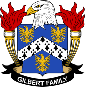 Coat of arms used by the Gilbert family in the United States of America