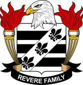 Coat of arms used by the Revere family in the United States of America