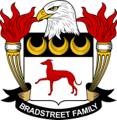 Coat of arms used by the Bradstreet family in the United States of America