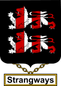 English Coat of Arms Shield Badge for Strangways
