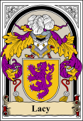 English Coat of Arms Bookplate for Lacy