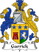 English Coat of Arms for the family Garrick
