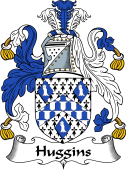 English Coat of Arms for the family Huggins