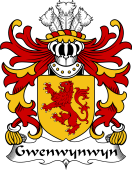 Welsh Coat of Arms for Gwenwynwyn (AB OWAIN CYFEILIOG)