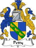 English Coat of Arms for Petty or Pettie