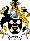 English Coat of Arms for the family Sampson