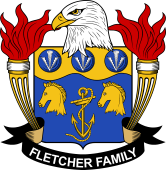 Coat of arms used by the Fletcher family in the United States of America