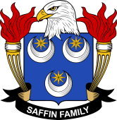Coat of arms used by the Saffin family in the United States of America