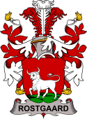 Coat of arms used by the Danish family Rostgaard