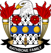 Coat of arms used by the Rathbone family in the United States of America