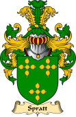English Coat of Arms (v.23) for the family Spratt