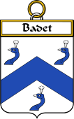 French Coat of Arms Badge for Badet