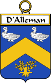 French Coat of Arms Badge for d'Alleman