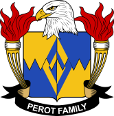 Coat of arms used by the Perot family in the United States of America