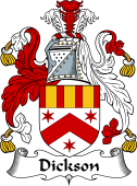 English Coat of Arms for the family Dickson