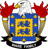 Coat of arms used by the Ware family in the United States of America