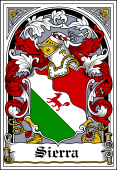 Spanish Coat of Arms Bookplate for Sierra (de la)