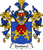 Italian Family Coat of Arms (v.25b) Santucci