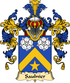 French Family Coat of Arms (v.25) Saulnier